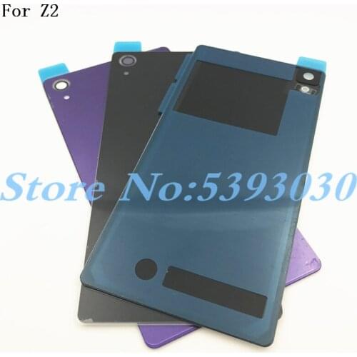 For Sony Xperia Z2 D6543 L50W D6503 Back Glass Battery Door Housing Rear Back Cover Replacement Spare Parts With NFC