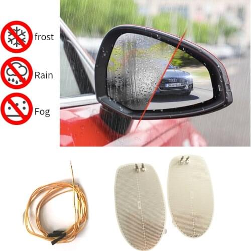 Rear view mirror heater anti-fog anti rain fog frost electric cover mirror for Car exterior glass mirror parts to detect blind