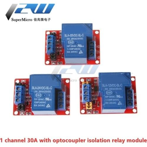 DC 5V 12V 24V 30A High Power 1-Channel Relay Module with Optocoupler H / L Level Trigger for Arduino Mega AVR Photo DSP Arm