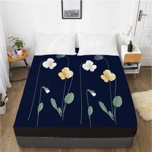 1PC Fitted Sheets Mattress Cover With Elastic Band 3D Bedsheet Linens 180x200 160x200 Bed Sheet Customize any size design