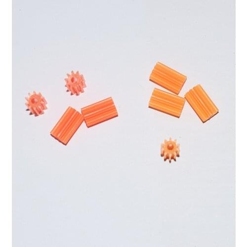 10/100pcs 10teeth/2*10mm/OD 6/0.5M/plastic motor gear/rc car/DIY toys accessories/technology model parts/baby toys/102ALS