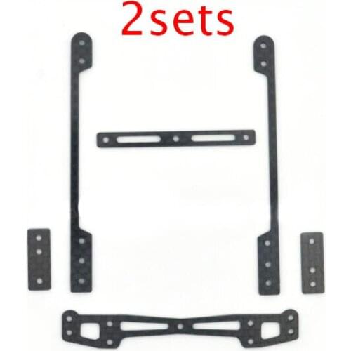 2 Sets Rear Carbon Fiber Reinforcing Plate Roller Stay for MA/AR/MS Chassis of Tamiya Mini 4WD Car Model