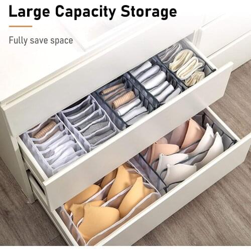 3PCS Bra Underwear Organizer Storage Box Non-woven Drawer Closet Organizers Storage Organizador Drawer Divider Boxes