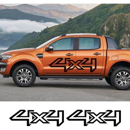 4X4 Car Side Stickers Vinyl Film Decals For VW Amarok Ford Ranger Toyota Hilux Hiace Isuzu D-max Nissan Navara Car Accessories