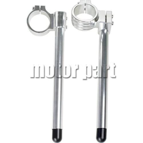 50mm Clip-ons Handle Bar For Yamaha YZF750 YZFR6 YZFR1 YZF 750 R6 R1 Motorcycle Fork Tube CNC Riser Handlebar Silver Color
