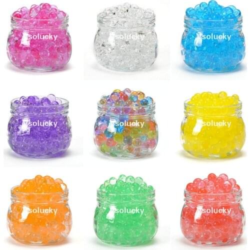50 bags (6000pcs) Magic Crystal Soil Hydrogel Gel Polymer Water Beads Flower Wedding Decoration Growing Water Balls Home Decor
