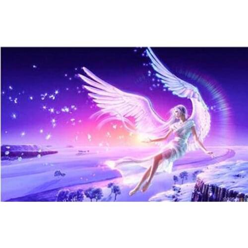 5D DIY Diamond Embroidery Snow scene Angel girl Cross Stitch DIY Diamond Scenery diamond painting rhinestones new gift