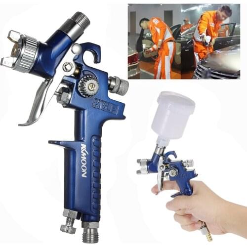 1.0mm HVLP Air Sprayer Airbrush Kit Touch-Up Paint Spraying Tool Gravity-Feed Air Brush Set Auto Car Painting for Spot Repairing