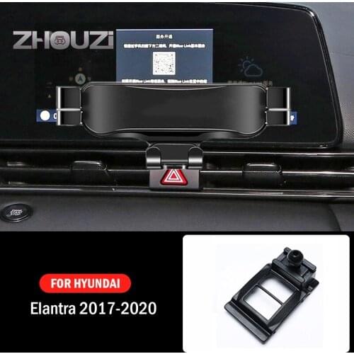 Car Mobile Phone Holder For Hyundai Elantra 2017 2018 2019 2020 Mounts GPS Stand Gravity Navigation Bracket Car Accessories