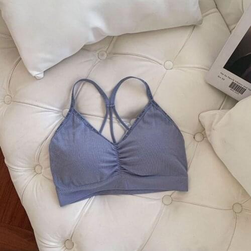 Seamless Bra Women Tube Top Fitness Wrapped Chest Underwear With Letter Print