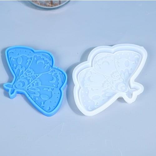 NOT AS LONG diy Epoxy Mold Cute Butterfly Coaster Silicone Mold Regular Symmetrical Graphic Mold New Product