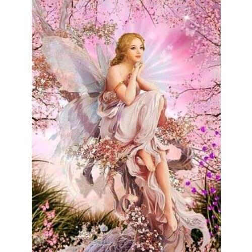 GATYZTORY Cross Stitch Embroidery Girl Cotton Thread Painting DIY Needlework Kits Portrait Home Decoration