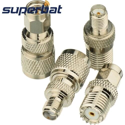 Superbat 4pcs/lot Satellite Radio Antenna Coaxial Adapter SMA to mini-UHF Adapter Kit for Satellite Sirius XM Radio