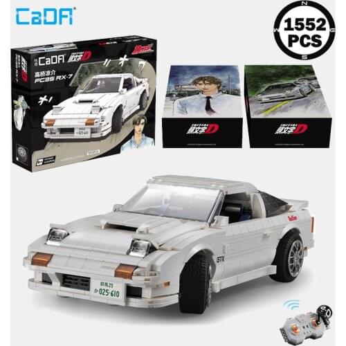 Cada new Japanese RX7 rc car Building blocks Assemble technic model blocks Urban traffic series 1522pcs designer for boys