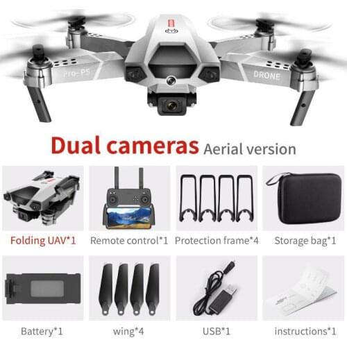 Dron P5 UAV 4K Dual Camera Professional Aerial Photography Intelligent Obstacle Avoidance Quadcopter RC Helicopter Flying