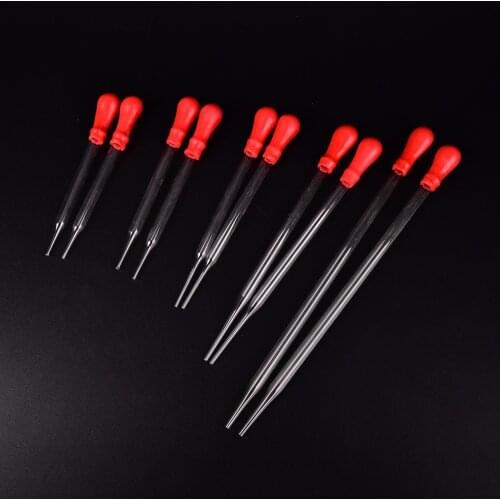 Medicine dropper Durable Long Glass Experiment Medical Pipette Dropper Transfer Pipette Lab with Red Rub 9cm/10cm/12cm/15cm/20cm
