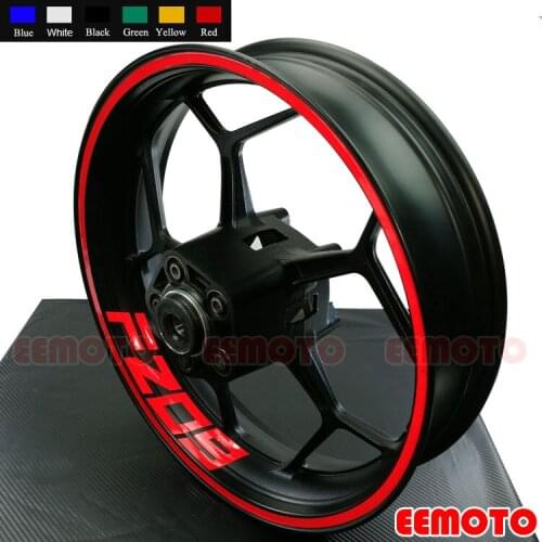 Motorcycle 17 Inch Stripes 8X Iner Rims Decals Wheels Reflective Sticker Waterproof Motor Bike For FZ09 FZ 09 FZ-09