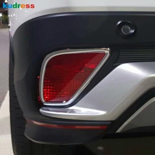 For Mitsubishi Eclipse Cross 2017-2020 Chrome Car Exterior Rear Fog Light Cover Trim Tail Foglight Lamp Frame Auto Accessories