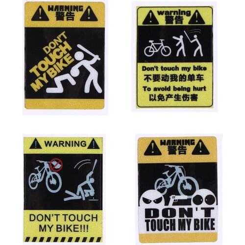 DONT TOUCH MY BIKE Bicycle Warning Sticker Waterproof Decal Waterproof Decorative Cycling Accessories 60 x 45 x 1mm Dropshipping