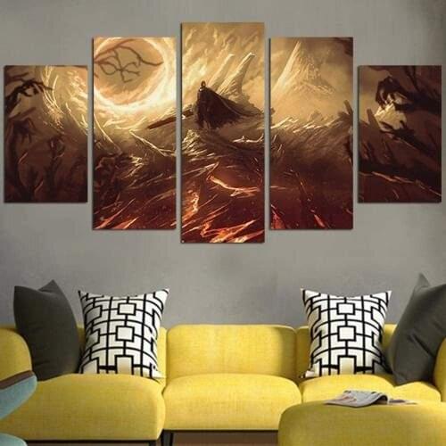 5 Piece Wall Art Canvas Game Character Figure Posters Prints Home Modular Decor Pictures Modern Living Room Decoration Paintings