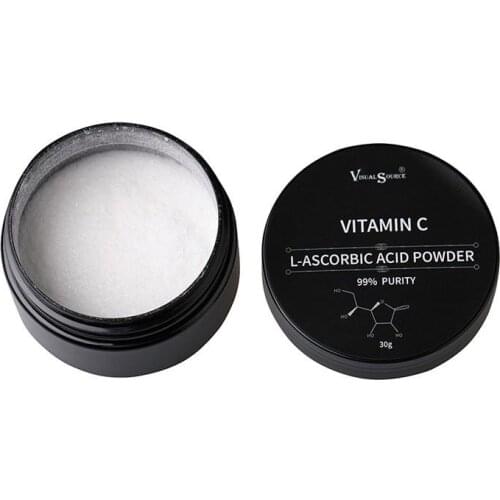 30g VC Ascorbic Acid Powder Antioxidant Brighten Skin Tone Face Makeup Ordinary Care Natural White Loose Powder