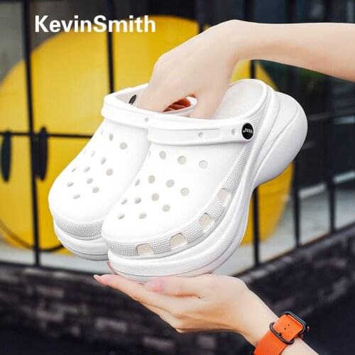 Summer Sandals Women Platform Garden Sandals Cartoon DIY Slippers Slip on Women Beach Shoes Fashion Slides Outdoor