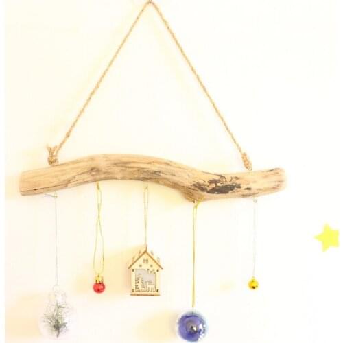 Mediterranean retrogres Household Storage Hanging Rack Driftwood Storage Hanging Rack storage hanging shelf Jewelry Door Hook