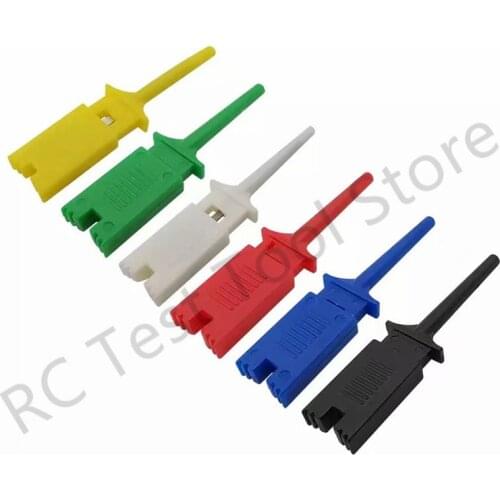 12ps Test Hooks Clips for Logic Analyzers Logic Test Clip Red Black Yellow Green Blue White Flattening Test Flat Hook Connection