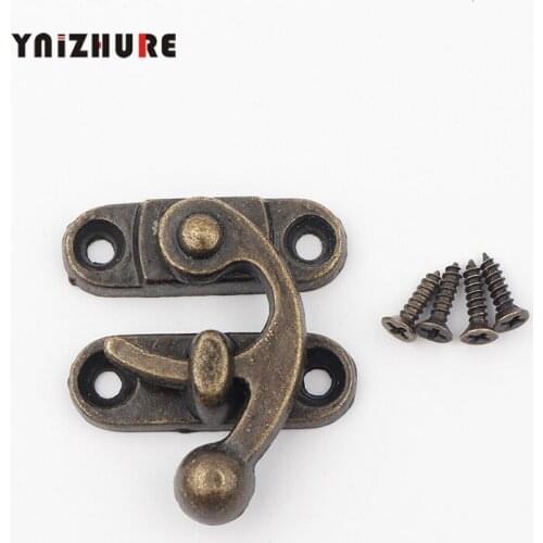 2pcs Vintage Zinc Alloy Metal Lock Jewelry Box Gift Latches Clasp Hasp Purse Pad Chest Lock Antique Wooden Case Buckle 4 Holes