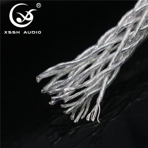 XSSH audio YIVO HIFI Hi-end 10mm 16 core OFC pure copper plated silver speaker cable banana plug cable cord wire