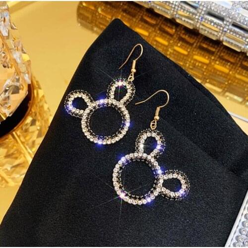 Wholesale Cute MOUSE Silvery Needle Womens Animal Earrings Fashion Exquisite Style Cool Ear Pendant Wholesale Accessories