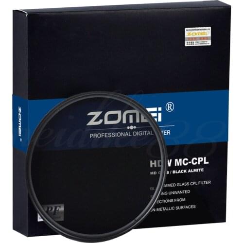 ZOMEI 40.5/49/52/55/58/62/67/72/77/82mm Slim U-HD MC-CPL Circular Polarizing Filter for Canon Nikon Camera