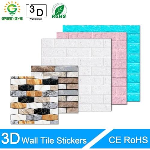 3D Wallpaper DIY Marble Brick Peel and Self-Adhesive Wall Stickers 70cm*77cm Waterproof for Kitchen Bathroom Wall Decal Sticker