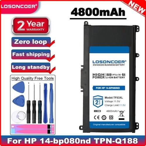 4800mAh TF03XL Battery for HP 14-bp080nd 14-bf 15-CC TPN-Q188 Q189 Q190 Q191 Q192 Q201 HSTNN-LB7X HSTNN-LB7J 920070-855