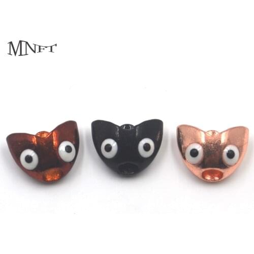 MNFT 6PCS Fish Skull Sculpin Helmet (Head) Weighted Streamer Heads Fish Fly Tying Materials