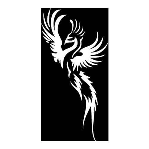 8.7CM*15.8CM Animal Phoenix Flying Decals Car Sticker Black/Silver Vinyl Decoration Accessories