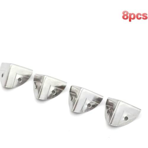 8 Piece Antique Silver 3 Holes Luggage Decorative Table Box Bags Protectors Corner Wooden Case Decorative
