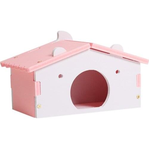 Hamster Accessories Hamster Cage Assembly Small Dwarf Hamster Wooden House Toy Small Pet Sports Training House