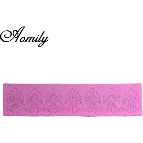 Amoliy 39.8cm European-style Pattern Cake Mat Fondant Silicone Mold Chocolate Moulds Tools Cake Decorating Baking Tools