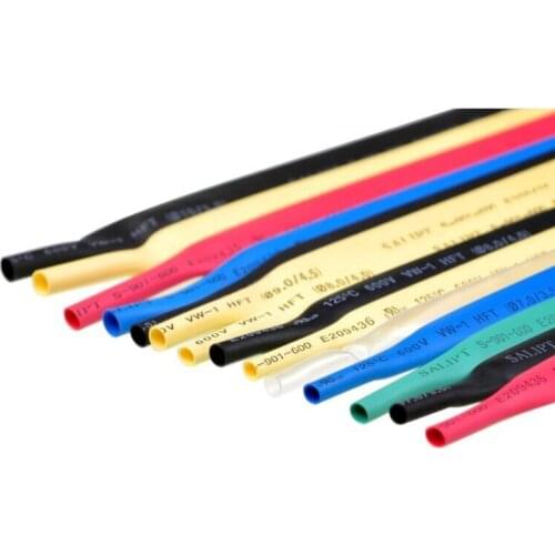 Free Shipping 20m/lot 3mm dia. PE heat shrinkable tube colorful heat shrinkable tube 600V heat shrinkable thin wall tubes