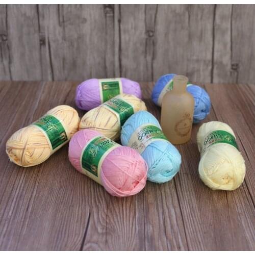Free Shipping 50g/ball Natural Bamboo Cotton Hand Knitting Yarn Baby Cotton Yarn A