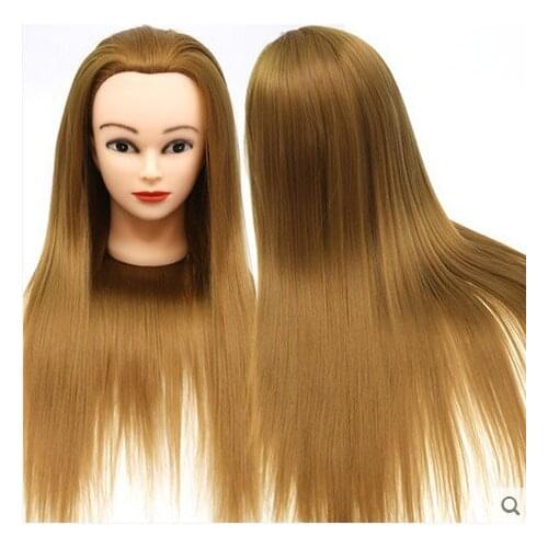 Free Shipping!! High Level Mannequin Heads Hair Head With Hair Hairdressers Training Head Hot Sale