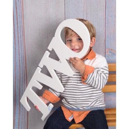TWO Sign - Kids' Photo Prop - TWO Second Birthday Prop - 2nd Birthday Party wooden letter