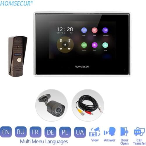 HOMSECUR 7" Hands-free Video Door Entry Security Intercom with Sleep Mode BC011HD-C+BM718HD-B