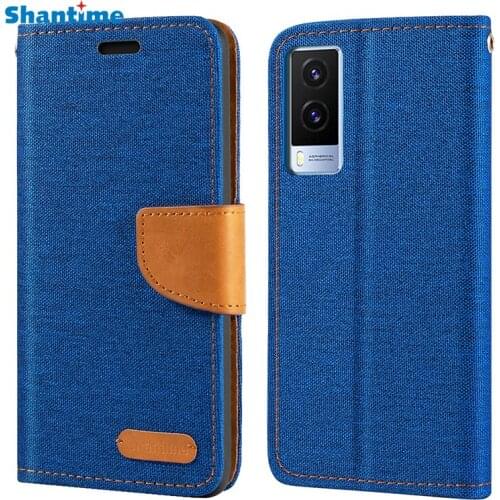 Oxford Leather Wallet Case For Vivo V21E 5G With TPU Soft Back Cover Magnet Flip Case For Vivo V21E 5G