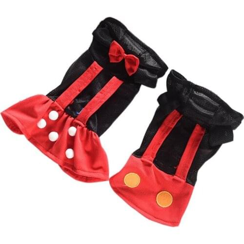 Red Black Mesh Clothes For Dogs Princess Wedding Dog Dress Cute Mouse Skirt For Chihuahua Puppy Cats Lovers Dress And Shirt