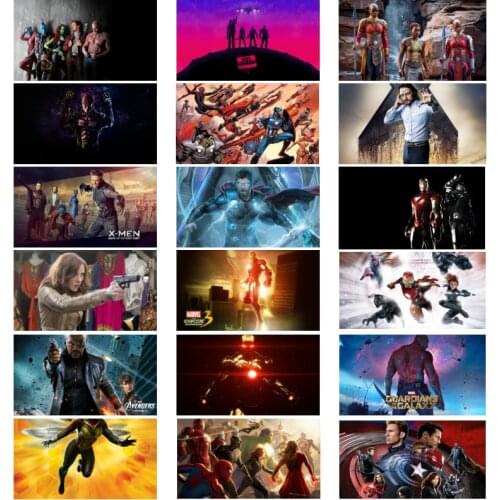 Marvel Movie Avengers Superhero Print Poster Canvas Painting Anime Comics Mural Childrens Room wall art decor Kid Birthday Gift