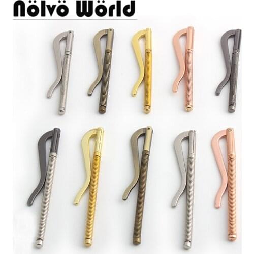 30pcs 5 colors 75mm 85mm metal clip for leather bag chains purse handmade wallet metalware money holder clip
