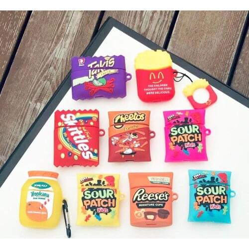 Cute Cartoon Rainbow Candy 3D Potato chips Earphone Case For AirPods Pro 1 2 Soft Headset Protective Cover for apple airpods pro