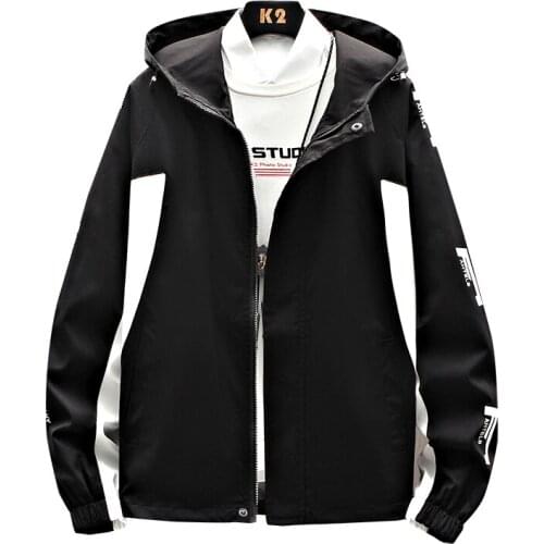 Mens Spring Hooded Jacket Hip-Hop Black Casual Coat Sportswear Street Wear Loose Zippered Monolayer Jacket 5XL